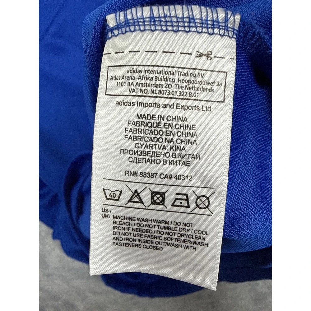 Adidas Mens XL Blue ClimaCool Frederick Soccer Quarter Zip Training Top Pullover